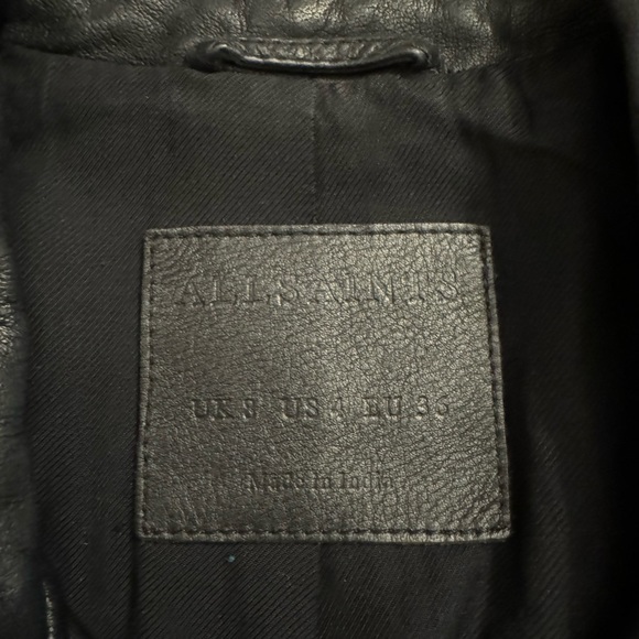 AllSaint’s Women’s Leather Quilted Jacket - Picture 3 of 4